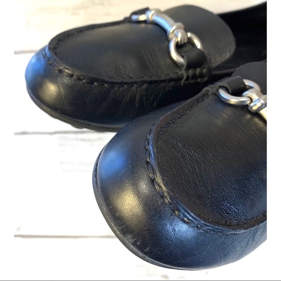 Born Magnolia Black Leather Driving Mocs Loafers Sz 6M - Picture 8 of 11